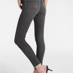 Express Denim Perfect Ankle Leggings/Skinny Super High Waist Sz 00R Black
